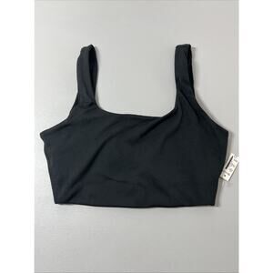 Madewell Flex Sports Bra Womens XS Black Square Neck